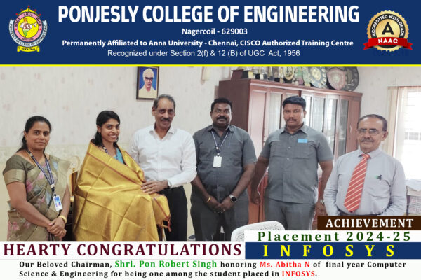 Placement Congratulation Infosis chairman